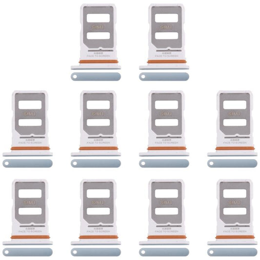 For Xiaomi Redmi Note 14 Pro+ 5G 10pcs Original SIM Card Tray + SIM Card Tray (Green) - Card Tray by buy2fix | Online Shopping UK | buy2fix