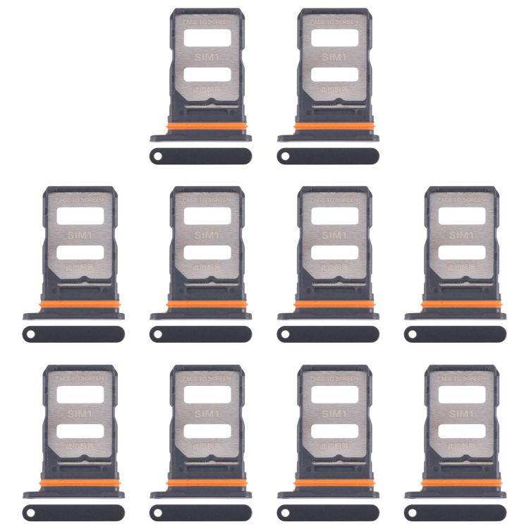 For Xiaomi Redmi Turbo 4 10pcs Original SIM Card Tray + SIM Card Tray (Black) - Card Tray by buy2fix | Online Shopping UK | buy2fix
