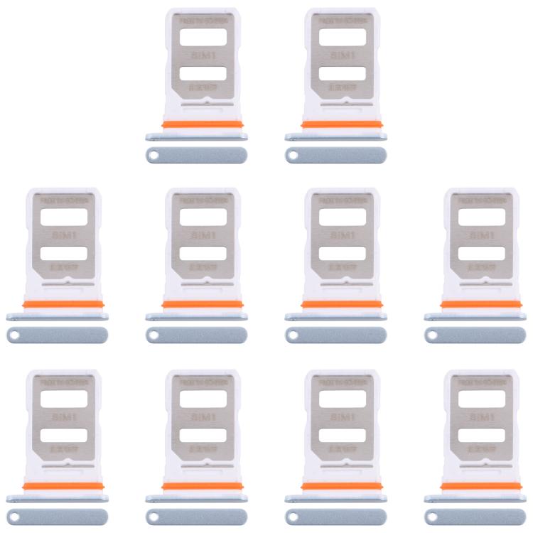 For Xiaomi Redmi Turbo 4 10pcs Original SIM Card Tray + SIM Card Tray (Blue) - Card Tray by buy2fix | Online Shopping UK | buy2fix