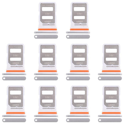 For Xiaomi Redmi Turbo 4 10pcs Original SIM Card Tray + SIM Card Tray (Silver) - Card Tray by buy2fix | Online Shopping UK | buy2fix