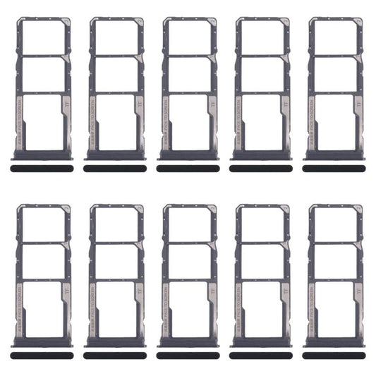 For Xiaomi Redmi 14C 4G 10pcs Original SIM Card Tray + SIM Card Tray + Micro SD Card Tray (Black) - Card Tray by buy2fix | Online Shopping UK | buy2fix