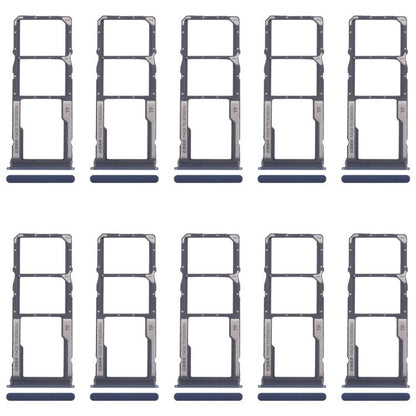 For Xiaomi Redmi 14C 4G 10pcs Original SIM Card Tray + SIM Card Tray + Micro SD Card Tray (Blue) - Card Tray by buy2fix | Online Shopping UK | buy2fix