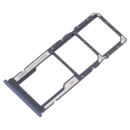 For Xiaomi Redmi 14C 4G 10pcs Original SIM Card Tray + SIM Card Tray + Micro SD Card Tray (Blue) - Card Tray by buy2fix | Online Shopping UK | buy2fix