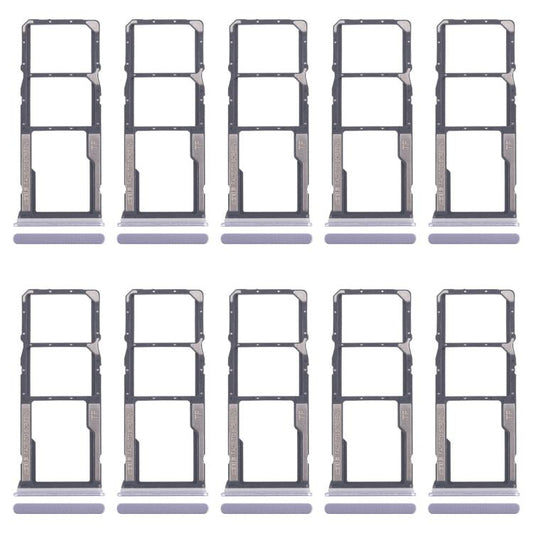 For Xiaomi Redmi 14C 4G 10pcs Original SIM Card Tray + SIM Card Tray + Micro SD Card Tray (Purple) - Card Tray by buy2fix | Online Shopping UK | buy2fix