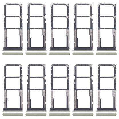 For Xiaomi Redmi 14R 5G 10pcs Original SIM Card Tray + SIM Card Tray + Micro SD Card Tray (Green) - Card Tray by buy2fix | Online Shopping UK | buy2fix