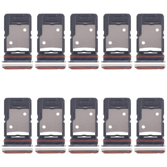For Tecno Camon 18 P 10pcs Original SIM Card Tray + SIM Card Tray + Micro SD Card Tray (Gold) - Card Tray by buy2fix | Online Shopping UK | buy2fix