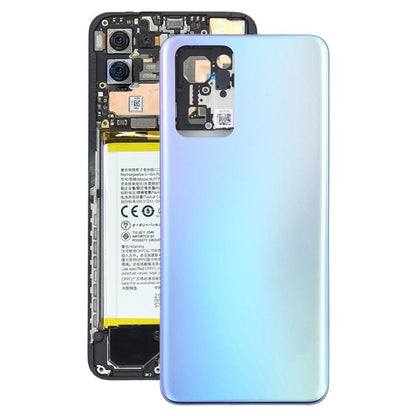 For OPPO Reno7 5G CPH2371 Battery Back Cover with Middle Frame(Blue) - Back Cover by buy2fix | Online Shopping UK | buy2fix
