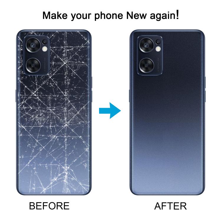 For OPPO Reno7 5G CPH2371 Battery Back Cover with Middle Frame(Blue) - Back Cover by buy2fix | Online Shopping UK | buy2fix