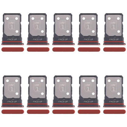 For Motorola Edge 50 Neo 10pcs Original SIM Card Tray + SIM Card Tray (Red) - Card Socket by buy2fix | Online Shopping UK | buy2fix