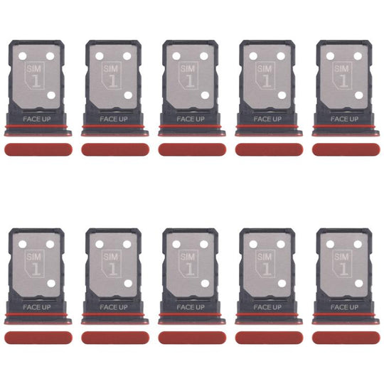 For Motorola Edge 50 Neo 10pcs Original SIM Card Tray + SIM Card Tray (Red)
