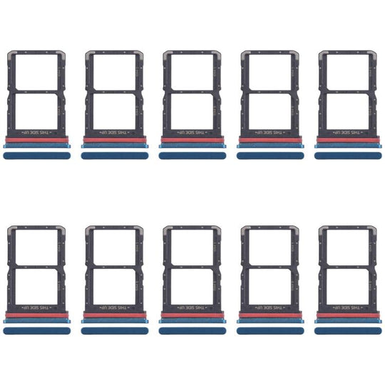 For Motorola Moto G71 5G XT2169-1 XT2169-2 10pcs Original SIM Card Tray + SIM Card Tray (Blue)