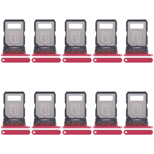 For Motorola Edge 30 Fusion XT2243-1 10pcs Original SIM Card Tray + SIM Card Tray (Red)