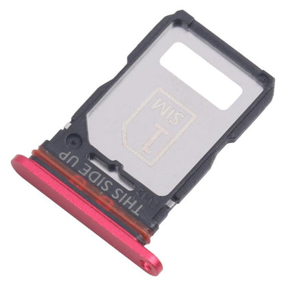 For Motorola Edge 30 Fusion XT2243-1 10pcs Original SIM Card Tray + SIM Card Tray (Red) - Card Socket by buy2fix | Online Shopping UK | buy2fix