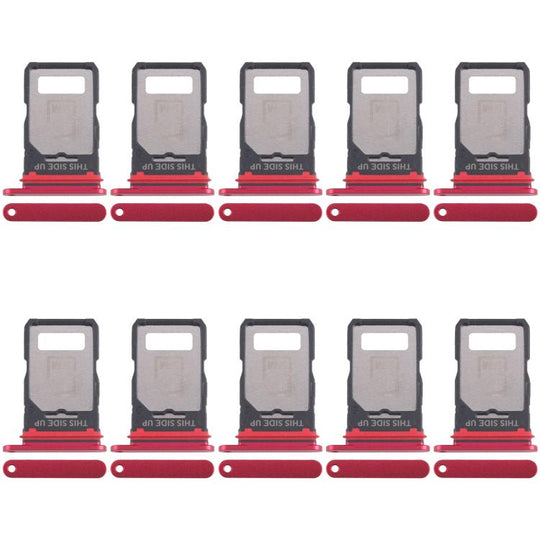 For Motorola Edge 40 XT2303-2 10pcs Original SIM Card Tray + SIM Card Tray (Red)