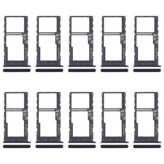 For Motorola Moto G 2022 10pcs Original SIM + Micro SD Card Tray (Black)