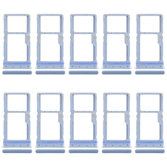 For Motorola Moto G31 XT2173-3 10pcs Original SIM + Micro SD Card Tray (Blue)