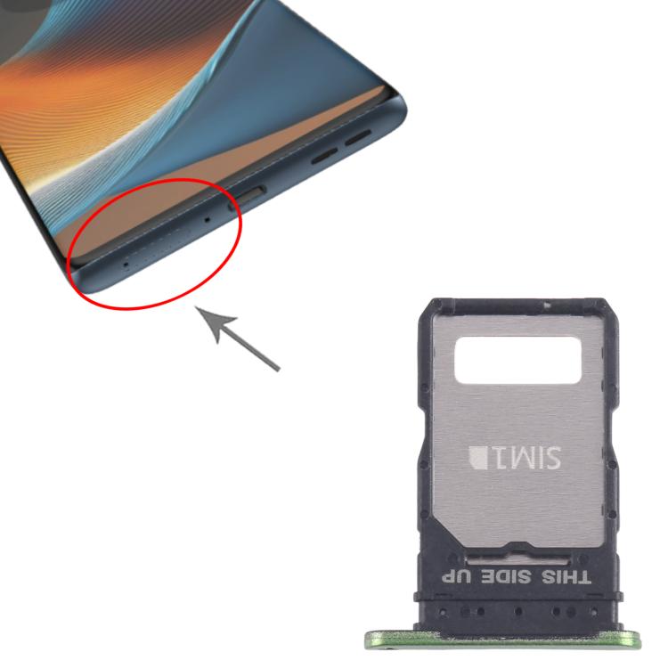 For Motorola Edge 50 Fusion 10pcs Original SIM + SIM Card Tray (Green) - Card Socket by buy2fix | Online Shopping UK | buy2fix