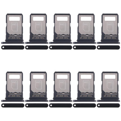 For Motorola Edge 40 Neo XT2307-1 10pcs Original SIM Card Tray (Black) - Card Socket by buy2fix | Online Shopping UK | buy2fix