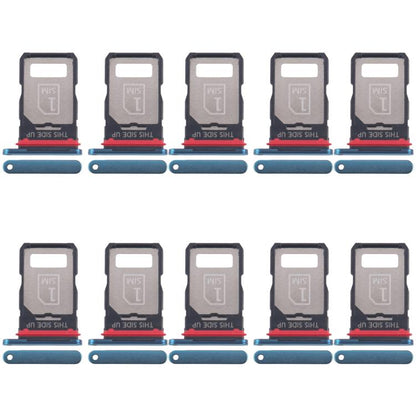 For Motorola Edge 40 Neo XT2307-1 10pcs Original SIM Card Tray (Blue) - Card Socket by buy2fix | Online Shopping UK | buy2fix