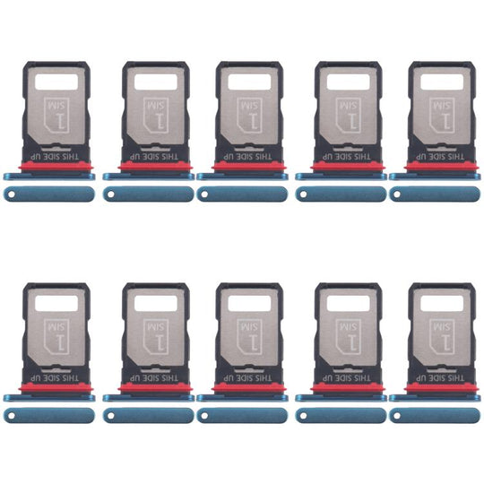 For Motorola Edge 40 Neo XT2307-1 10pcs Original SIM Card Tray (Blue)
