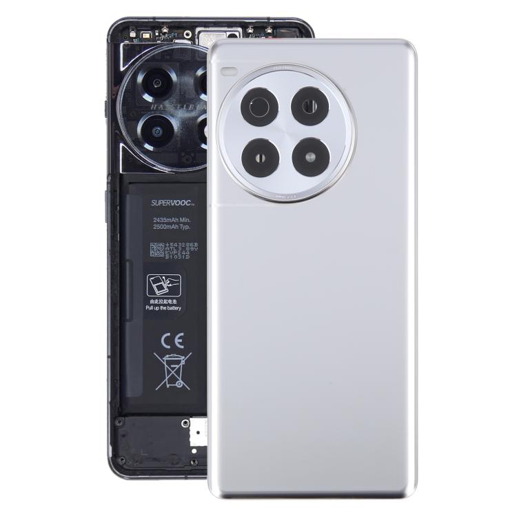 For OnePlus Ace 3 Pro PJX110 Original Glass Battery Back Cover with Camera Lens(Silver) - Back Cover by buy2fix | Online Shopping UK | buy2fix