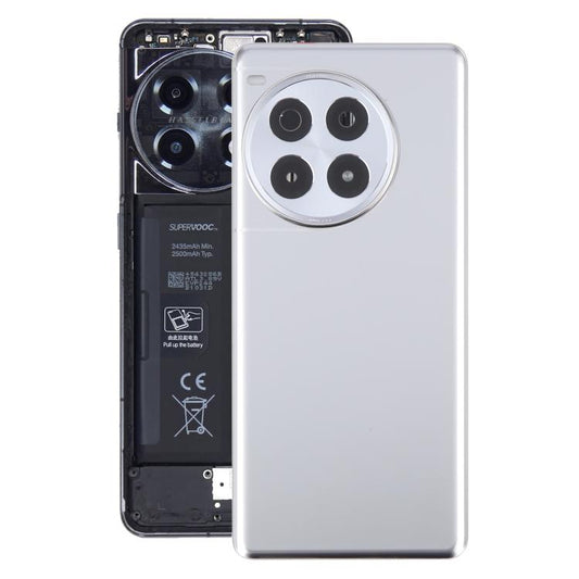 For OnePlus Ace 3 Pro PJX110 Original Glass Battery Back Cover with Camera Lens(Silver) - Back Cover by buy2fix | Online Shopping UK | buy2fix