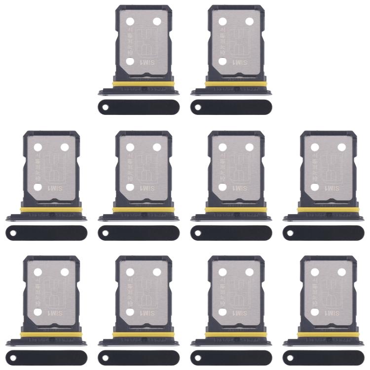 For Realme GT Neo 3 10pcs Original SIM Card Tray + SIM Card Tray (Black) - Card Tray by buy2fix | Online Shopping UK | buy2fix