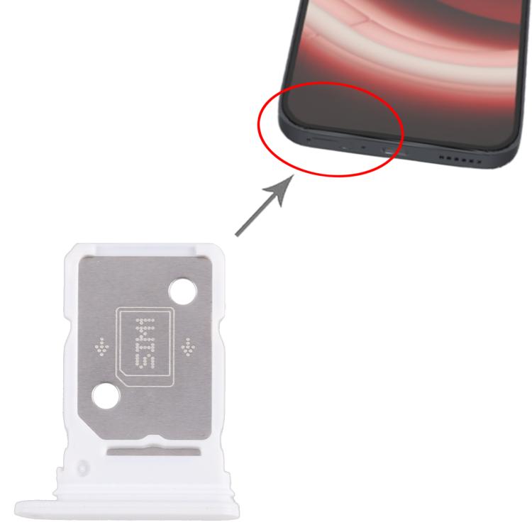 For Nothing Phone 2A SIM Card Tray + SIM Card Tray (White) - For Nothing by buy2fix | Online Shopping UK | buy2fix