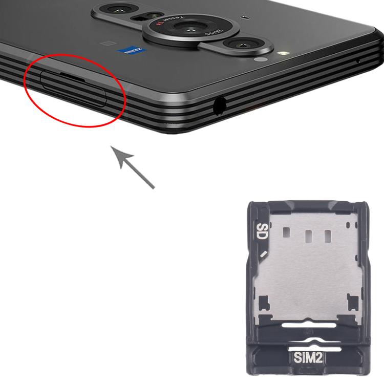 For Sony Xperia Pro-I SIM Card Tray + SIM / Micro SD Card Tray - Card Tray by buy2fix | Online Shopping UK | buy2fix