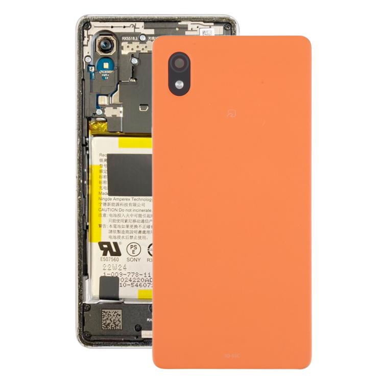 For Sony Xperia Ace III Back Cover with Camera Lens Cover(Orange) - Back Cover by buy2fix | Online Shopping UK | buy2fix