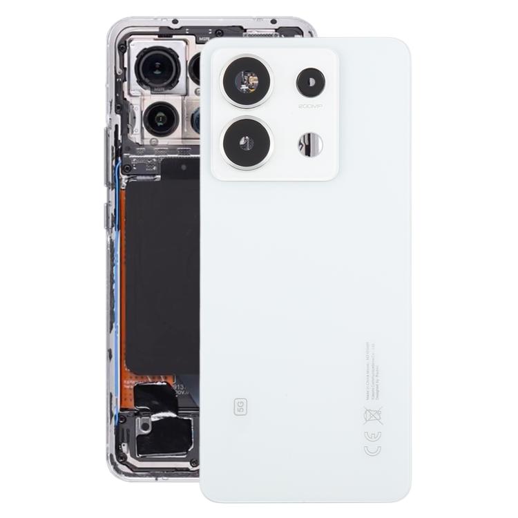 For Xiaomi Redmi Note 13 Pro 5G OEM Back Cover with Camera Lens Cover(White) - Back Cover by buy2fix | Online Shopping UK | buy2fix
