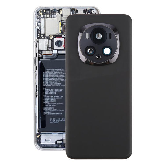 For Honor Magic6 Back Cover with Camera Lens Cover(Black) - Back Cover by buy2fix | Online Shopping UK | buy2fix