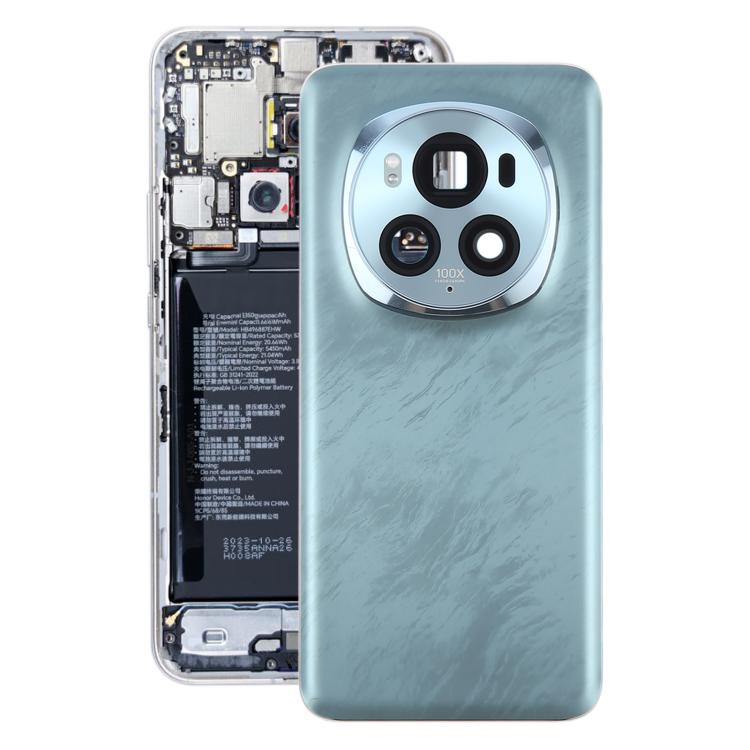 For Honor Magic6 Pro Back Cover with Camera Lens Cover(Green) - Back Cover by buy2fix | Online Shopping UK | buy2fix