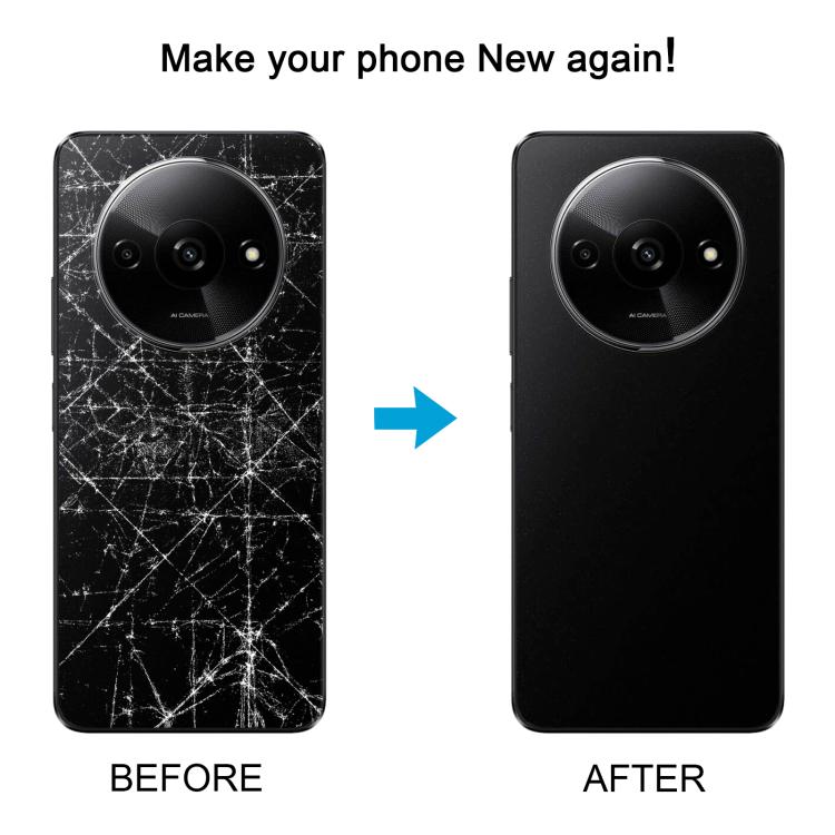 For Xiaomi Redmi A3 4G OEM Back Cover with Camera Lens Cover(Black) - Back Cover by buy2fix | Online Shopping UK | buy2fix