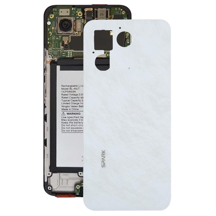 For Tecno Spark 30 5G KL8 Original Back Cover(White) - Back Cover by buy2fix | Online Shopping UK | buy2fix