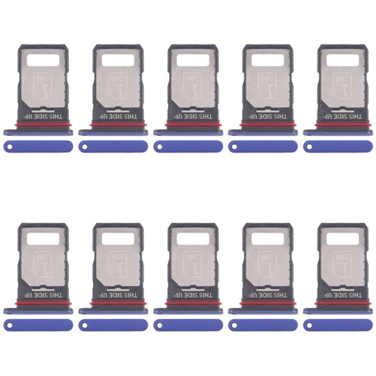 For Motorola Edge 60 Pro 10pcs Original SIM Card Tray + SIM Card Tray (Blue)