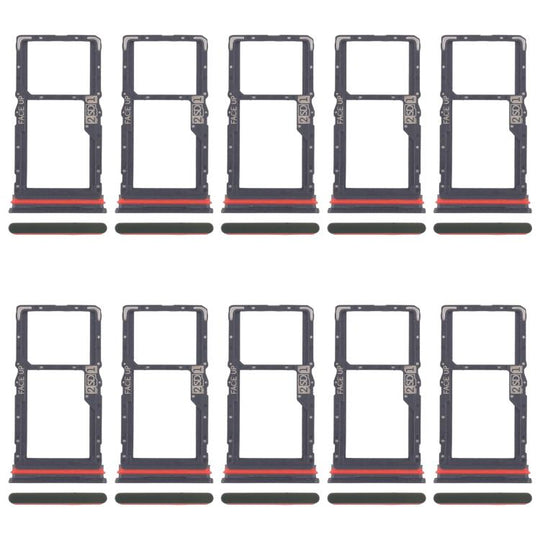 For Motorola Moto G56 10pcs Original SIM Card Tray + SIM / Micro SD Card Tray (Green)