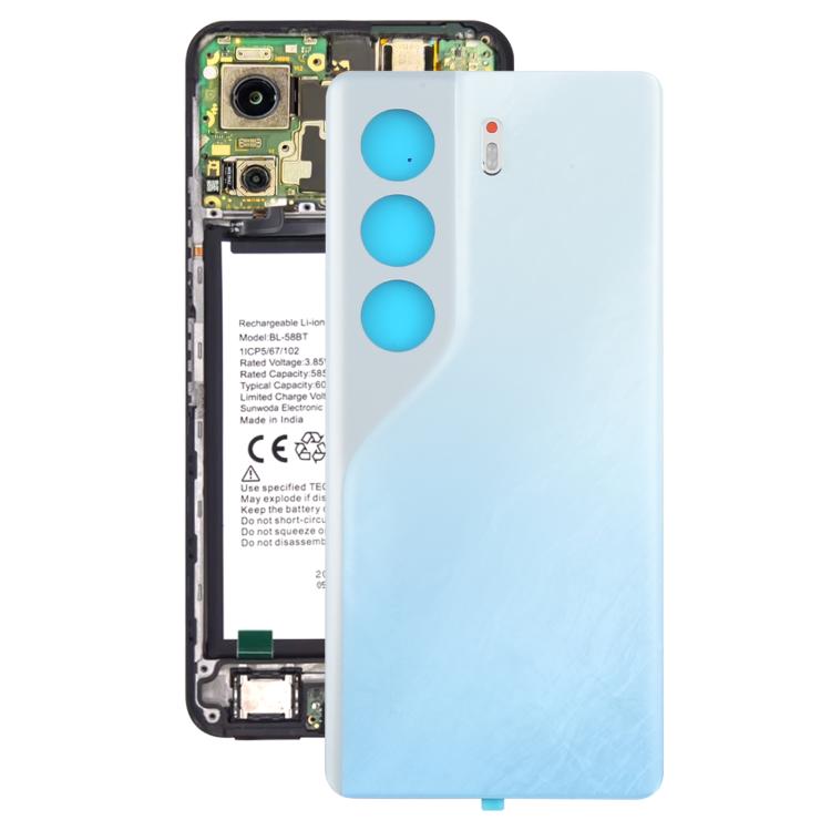 For Tecno Camon 40 Pro 5G CM7 Original Back Cover(White) - Back Cover by buy2fix | Online Shopping UK | buy2fix