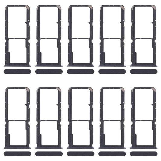 For OPPO A3x 4G CPH2641 10pcs Original SIM Card Tray + SIM Card Tray + Micro SD Card Tray (Black) - Card Tray by buy2fix | Online Shopping UK | buy2fix