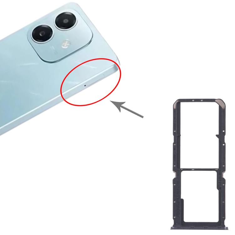 For OPPO A3x 4G CPH2641 10pcs Original SIM Card Tray + SIM Card Tray + Micro SD Card Tray (Black) - Card Tray by buy2fix | Online Shopping UK | buy2fix