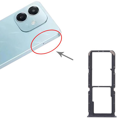For OPPO A3x 4G CPH2641 10pcs Original SIM Card Tray + SIM Card Tray + Micro SD Card Tray (Black) - Card Tray by buy2fix | Online Shopping UK | buy2fix