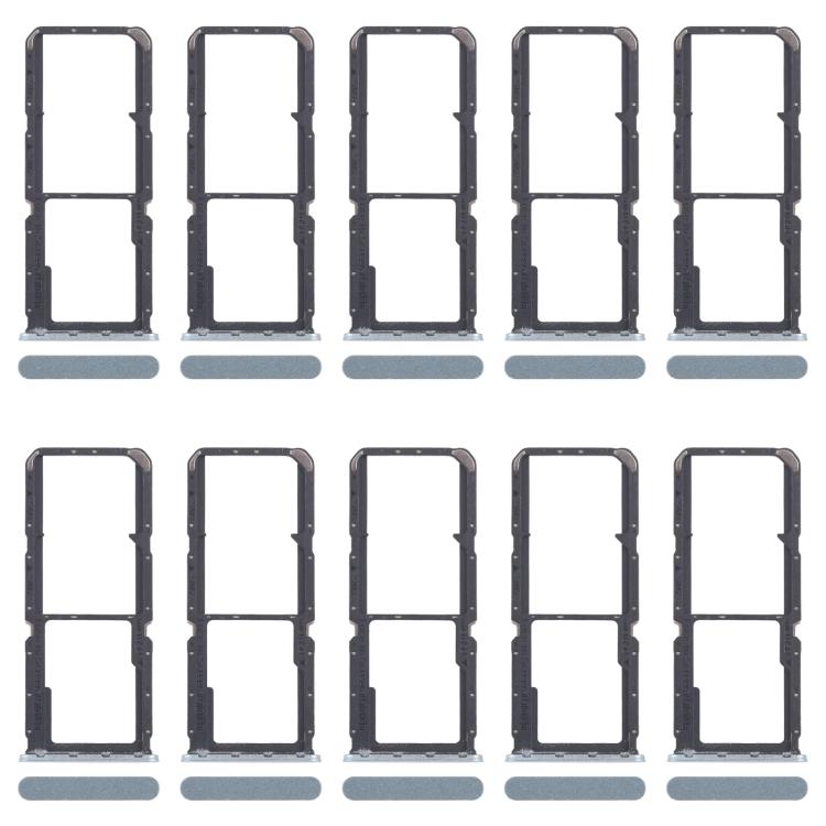 For OPPO A3x 4G CPH2641 10pcs Original SIM Card Tray + SIM Card Tray + Micro SD Card Tray (Green) - Card Tray by buy2fix | Online Shopping UK | buy2fix