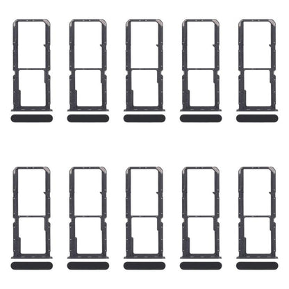 For OPPO Reno7 4G CPH2363 10pcs Original SIM Card Tray + SIM Card Tray + Micro SD Card Tray (Black) - Card Tray by buy2fix | Online Shopping UK | buy2fix
