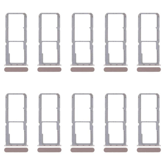 For OPPO Reno7 4G CPH2363 10pcs Original SIM Card Tray + SIM Card Tray + Micro SD Card Tray (Gold) - Card Tray by buy2fix | Online Shopping UK | buy2fix