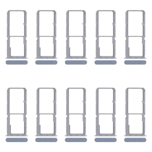 For OPPO Reno7 4G CPH2363 10pcs Original SIM Card Tray + SIM Card Tray + Micro SD Card Tray (Blue) - Card Tray by buy2fix | Online Shopping UK | buy2fix