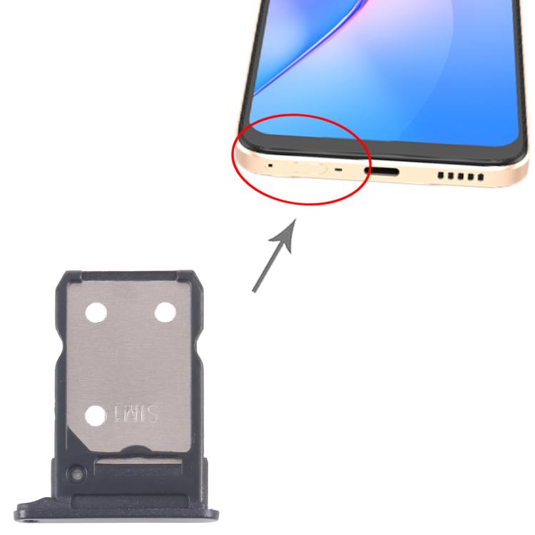 For OPPO Reno8 5G CPH2359 10pcs Original SIM Card Tray + SIM Card Tray (Black) - Card Tray by buy2fix | Online Shopping UK | buy2fix
