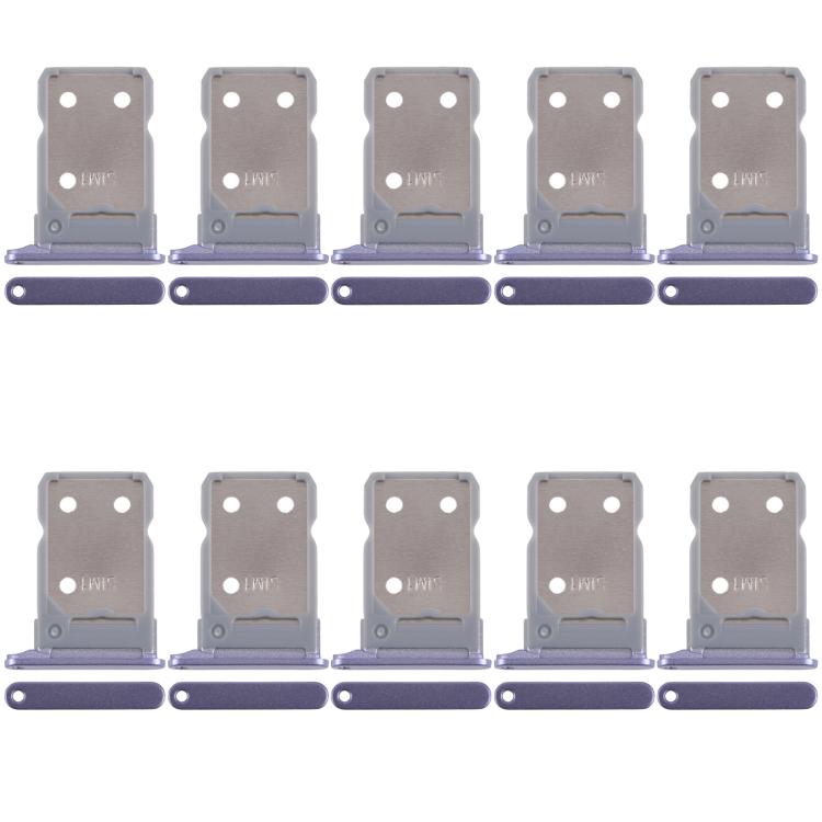 For OPPO Reno8 5G CPH2359 10pcs Original SIM Card Tray + SIM Card Tray (Purple) - Card Tray by buy2fix | Online Shopping UK | buy2fix