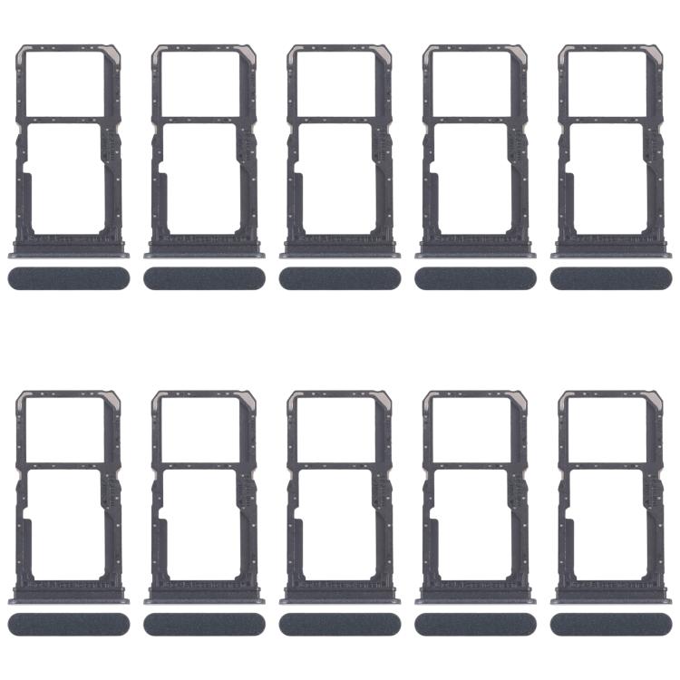 For OPPO Reno11 F CPH2603 10pcs Original SIM Card Tray + SIM Card Tray / Micro SD Card Tray (Black) - Card Tray by buy2fix | Online Shopping UK | buy2fix