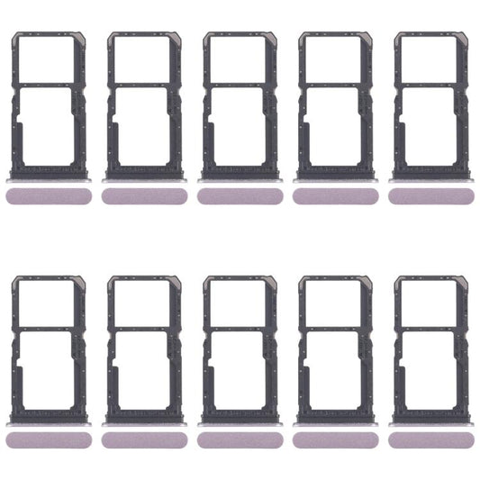 For OPPO Reno11 F CPH2603 10pcs Original SIM Card Tray + SIM Card Tray / Micro SD Card Tray (Pink) - Card Tray by buy2fix | Online Shopping UK | buy2fix