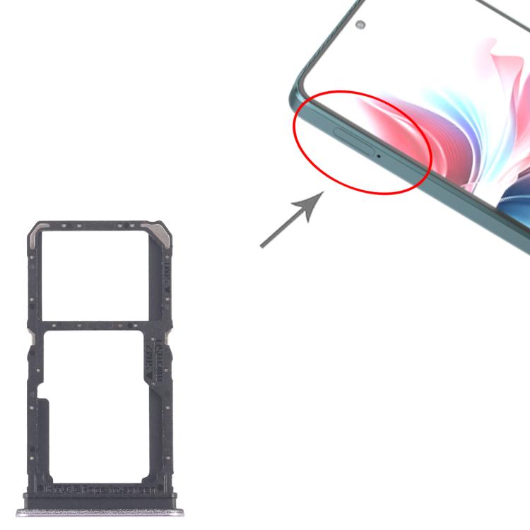 For OPPO Reno11 F CPH2603 10pcs Original SIM Card Tray + SIM Card Tray / Micro SD Card Tray (Pink) - Card Tray by buy2fix | Online Shopping UK | buy2fix